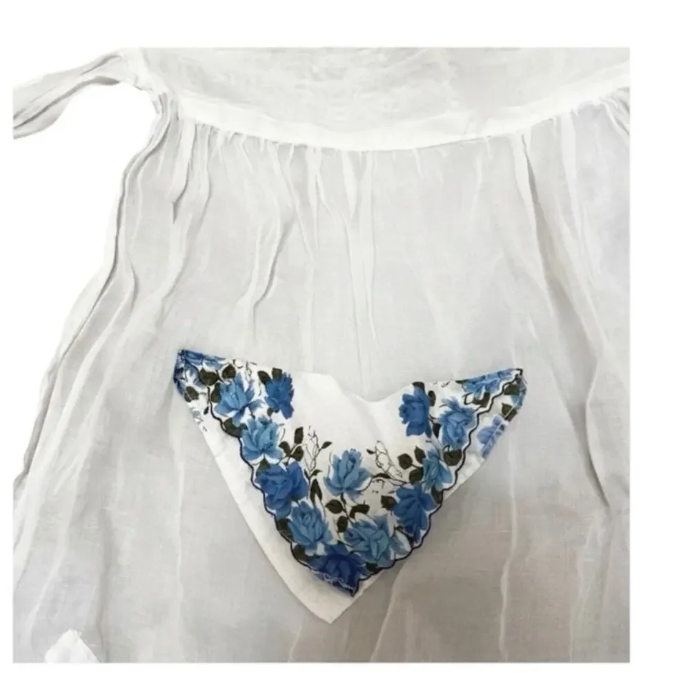Vintage handmade handkerchief half apron